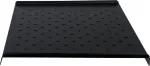 Rockstable RS19-FH612 1U Rack Shelf - Black - Steel - 60 kg Load Capacity - Oval Perforated