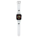 Karl Lagerfeld Pasek KLAWMSLKCNH Apple Watch 38/40/41mm White Strap 3D Rubber Karl & Choupette Heads
