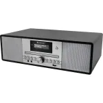Soundmaster DAB980SW Black Music Centre DAB+/FM-RDS CD USB Bluetooth Audiobook Player su kasele ir plok&scaron;telių grotuvu