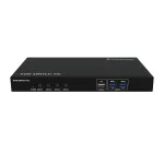 Kindermann KVM Switch 41C &ndash; 4 prievadų skaitmeninis KVM jungiklis su DVI-D, USB, garsu ir EDID emuliacija