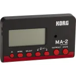 Korg MA2-BKRD LCD ki&scaron;eninis skaitmeninis metronomas, juodas/raudonas