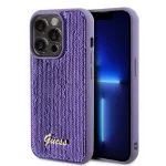 Guess Sequin Script Logo Dėklas, skirtas iPhone 14 Pro Max, violetinis