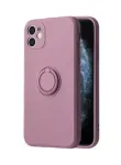 iLike Apple iPhone 13 Silicone Ring Case Purple
