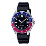 CASIO MDV-10-1A2VEF Vyri&scaron;kas analoginis kvarcinis laikrodis 38,5 mm juoda derva