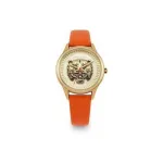 Daisy Dixon DD184OG moteri&scaron;kas laikrodis 36 mm rožinis auksas pilka oda