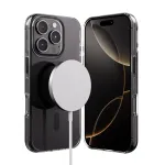 Crong Clear MAG Pro Dėklas, skirtas iPhone 16 Pro, MagSafe (Juodas)