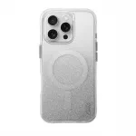 UNIQ Coehl Lumino iPhone 16 Pro 6.3 colio magnetinis įkrovimo dėklas Sparkling Silver