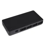 Alphacool Core 25669 11x 3 kontaktų DRGB &scaron;akotuvas su SATA maitinimo jungtimi, juodas