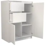 Topeshop 2D2S BIEL komoda, balta