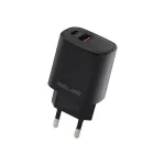 Beline GaN 30W USB-C PD + USB-A QC sieninis įkroviklis, juodas (tik įkroviklis)