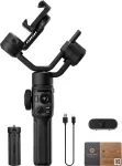 Zhiyun C030124ABR1 i&scaron;maniojo telefono gimbalas 3 a&scaron;ių su įmontuota užpildymo &scaron;viesa, Bluetooth 5.0, 2600mAh baterija, iki 25 val. veikimo, tinka 50-90 mm telefonams, juodas