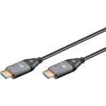 GOOBAY optinis hibridinis Ultra High-Speed HDMI laidas (AOC) 8K / 60Hz - 20 m, 48 Gbit/s, juodas/pilkas
