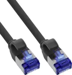 150 vnt. B-Pack InLine&reg; Slim Cat.6A S/FTP LSZH trumpasis laidų rinkinys, juodos spalvos, 0,30 m