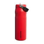 STANLEY IceFlow Bottle Flip Straw 2.0 0,71 l tamsiai raudonas termosas su &scaron;iaudeliu