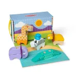 Konstrukcinis žaidimų rinkinys Spin Master Melissa & Doug Blockables Safari Playset &ndash; figūrėlės ir sukraunami blokeliai