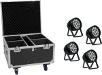 EUROLITE rinkinys 4x AKKU IP PAR 14 HCL QuickDMX + Flightcase IP65 scenos ap&scaron;vietimo komplektas