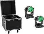EUROLITE rinkinys 2x LED IP TMH-W285 Hypno Moving-Head Wash IP65 + Flightcase su ratais