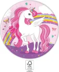 Procos Unicorn Rainbow popierinės lėk&scaron;tės vienaragių vakarėliams (93757)