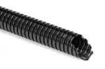 HellermannTyton 166-12013 HG-ELWS12-PA6-BK gofruotas apsauginis vamzdis, juodas, 10 mm vidinis skersmuo, 50 m