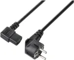 Sygonix SY-5243882 IEC C13 maitinimo kabelis, CEE 7/7 kampuotas Schuko į IEC C13 lizdą, 3 m, juodas