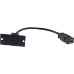 Kramer Electronics WU-CA(B) USB-C praėjimo modulis, juodas 80-00026499