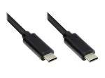 EXSYS EX-K1585-0.5 USB-C į USB-C kabelis 0,5 m, juodas