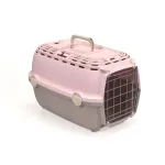 STEFANPLAST Horizon 1 transportavimo narvas su metalinėmis durelėmis 48x32x30cm rožinis/pilkas