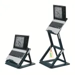 Leitz Ergo 2-in-1 sėdimos-stovimos ne&scaron;iojamojo kompiuterio stovas, juodas (65890089)