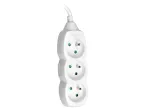 Tracer PowerCord ilginimo laidas, 3 lizdai, 3 m, baltas