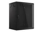 Lanberg sieninis montažinis spintos stovas 19'' 15U 600x450mm juodas (stiklinės durys)