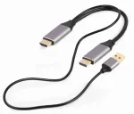 Gembird aktyvus 4K HDMI vyri&scaron;kas į DisplayPort vyri&scaron;ką adapterio laidas, 2 m - juoda
