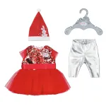 Zapf Creation BABY born kalėdinė suknelė 836118 lėlėms iki 43 cm, su tamprėmis, batais ir kalėdine kepure, nuo 3 metų