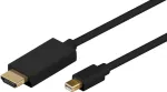 Microconnect MDPHDMI2B Mini DisplayPort į HDMI laidas, 2 m, juodas