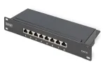 DIGITUS CAT6 pataisų skydelis 8 prievadų ekranuotas juodas 10 colių