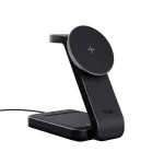 Trust Viro 3-in-1 belaidis magnetinis įkrovimo stovas telefonui, laikrodžiui ir ausinėms, USB, 20 W, juodas