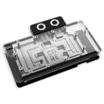 Vandens au&scaron;inimo blokas GPU Alphacool Core RX 9070 XT Swift+ Transparent Chrome