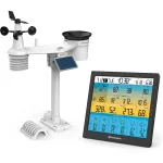 Bresser 7003220 Weather Center 7-in-1 Solar 6-Day 4cast Pro SF skaitmeninė meteostotelė, LCD, juoda
