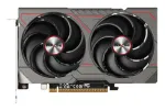 Vaizdo plok&scaron;tė Sapphire Radeon RX 9060 XT &mdash; 8 GB GDDR6, 128 bitų, PCIe x16 5.0, Dual-fan au&scaron;inimas