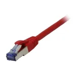 Pataisos laidas RJ45 - CAT6A 500MHz - 0,5m - raudonas - S-STP(S/FTP) - AWG27 - LSZH - Synergy 21