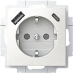 BUSCH JAEGER SCHUKO ki&scaron;tukinis lizdas su USB-A+C 20 EUCB2USBAC-914 (2CKA002011A6298)