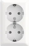BUSCH JAEGER SCHUKO Dvigubas Ki&scaron;tukinis Lizdas AP Safety 202 EAPBJ-524 (2TKA00005531)