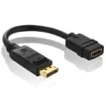 Purelink PureInstall PI155 vaizdo / garso adapteris DisplayPort (M) &ndash; HDMI (M) 10 cm, ekranuotas, juodas