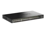 D-Link 52 prievadų &bdquo;Gigabit&ldquo; sukraunamas &bdquo;PoE+&ldquo; valdomas jungiklis su 4 x 10G SFP+ prievadais