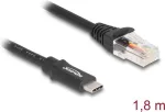 Adapteris DeLOCK USB 2.0 Type-C (vyri&scaron;kas) į Serial RS-232 RJ45 (vyri&scaron;kas) 1,8 m juodas