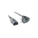 Bachmann 356.905 maitinimo kabelis, CEE 7/7 kampinis į IEC C13, 0,5 m, H05VV-F 3G 1,5 mm&sup2;, 10 A, pilkas