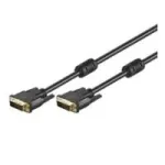 Wentronic Goobay DVI-D FullHD Dual Link kabelis, juodas, 10 m - DVI-D ki&scaron;tukas Dual-Link (24+1 kontaktas) > DVI-D ki&scaron;tukas Dual-Link (24+1 kontaktas) (93109)