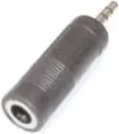 e+p GS 32 3,5 mm stereo (M) &ndash; 6,35 mm stereo (F) juodas adapteris