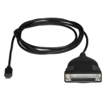 StarTech.com USB-C į lygiagretųjį spausdintuvo kabelį, juodas, USB C, DB25, 1,83 m, Vyri&scaron;kas/Moteri&scaron;kas, CE, RoHS