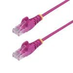 StarTech.com 3m Rožinis plonas CAT6 Ethernet kabelis, be užkabinimų, 100W PoE, UTP, LSZH, 28AWG gryna vario viela, plonas RJ45 tinklo pataikymo laidas su įtempimo mažinimo įtaisais, individualiai i&scaron;bandytas