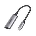 Adapteris vaizdo kabelis UGREEN 70444 HDMI A tipo (standartinis) USB Type-C, aliuminis, juodas